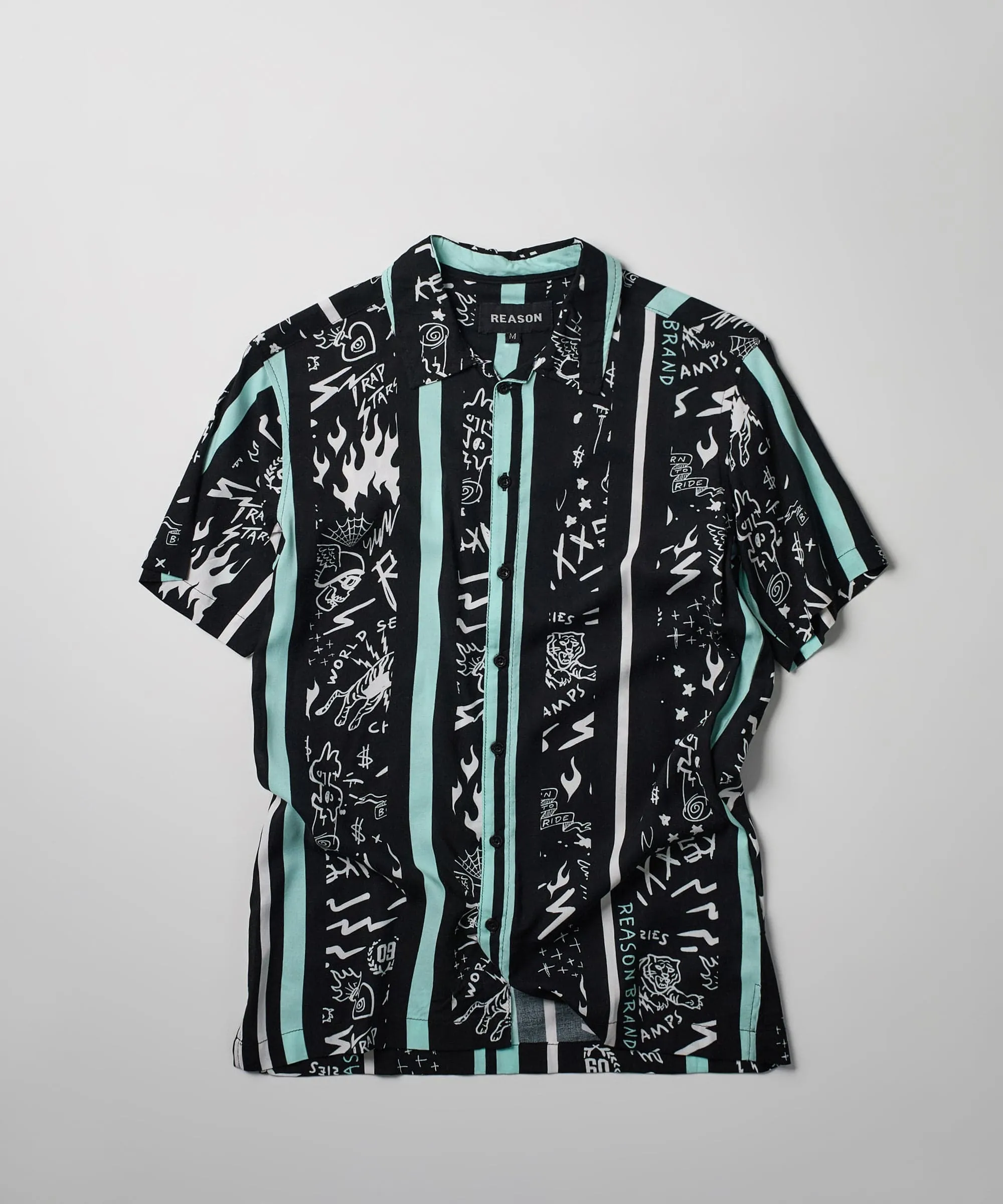 Blurry Allover Print Short Sleeve Shirt