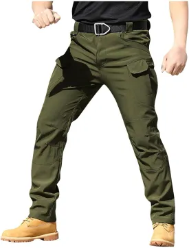 Cargo Pants for Men Water Resistant Ripstop Camo Hiking Pants Multi Pocket Outdoor Carpenter Relaxed Fit Work Pant