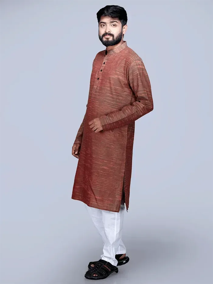 Duel Tone Organic Cotton Springs Men Kurta