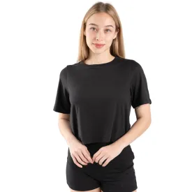 Fila Tops Femenino Tory_Loose_Fit_Wide_Crop_Tee_H Black