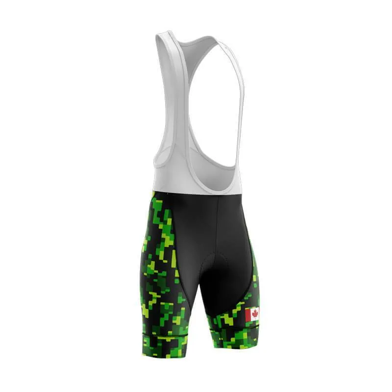 Fluorescent Green Canada Army Bib & Shorts