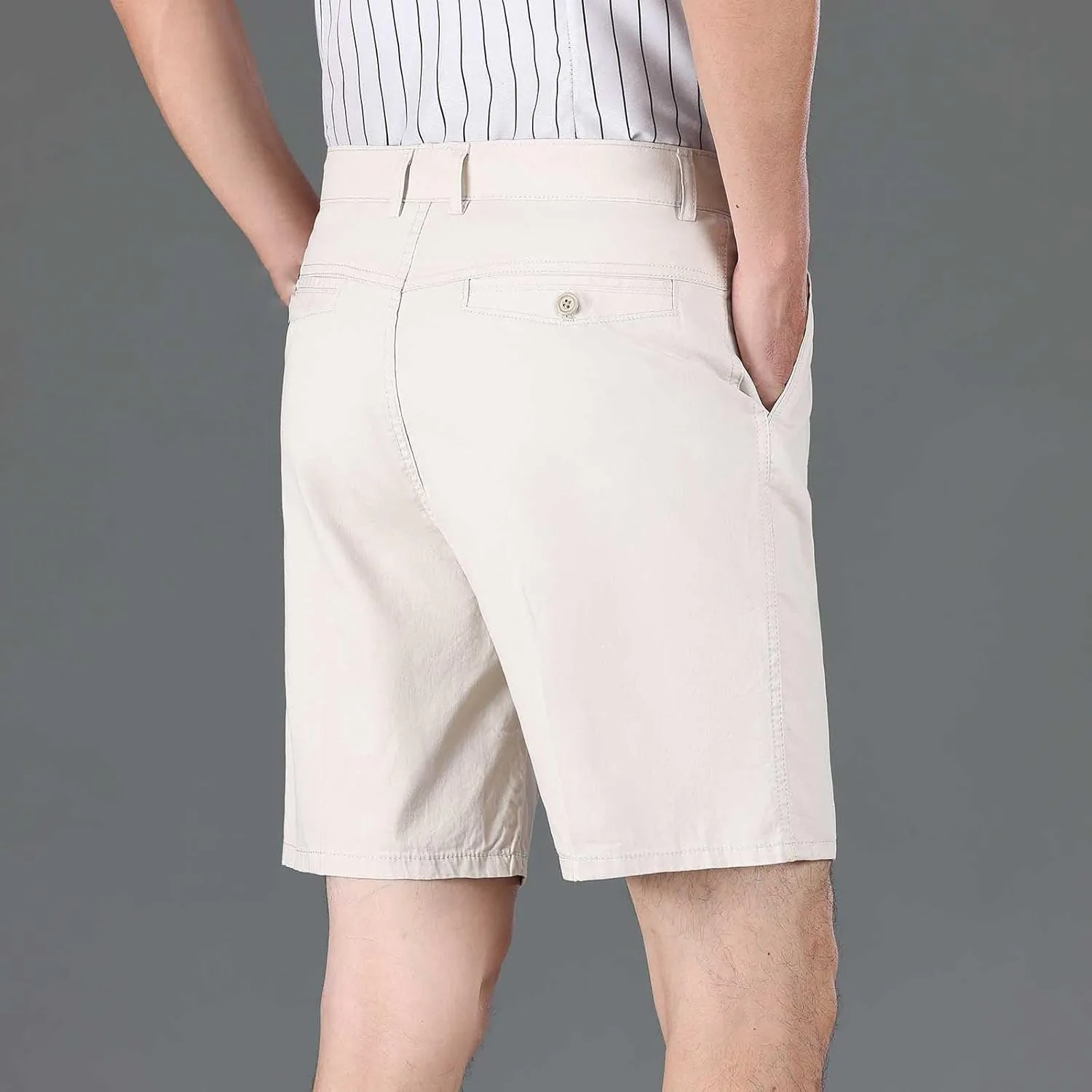 Golf Shorts for Men 2025 Summer Work Solid Basic Dress Shorts Casual Pleated Front Relaxed Short Pants with Pockets