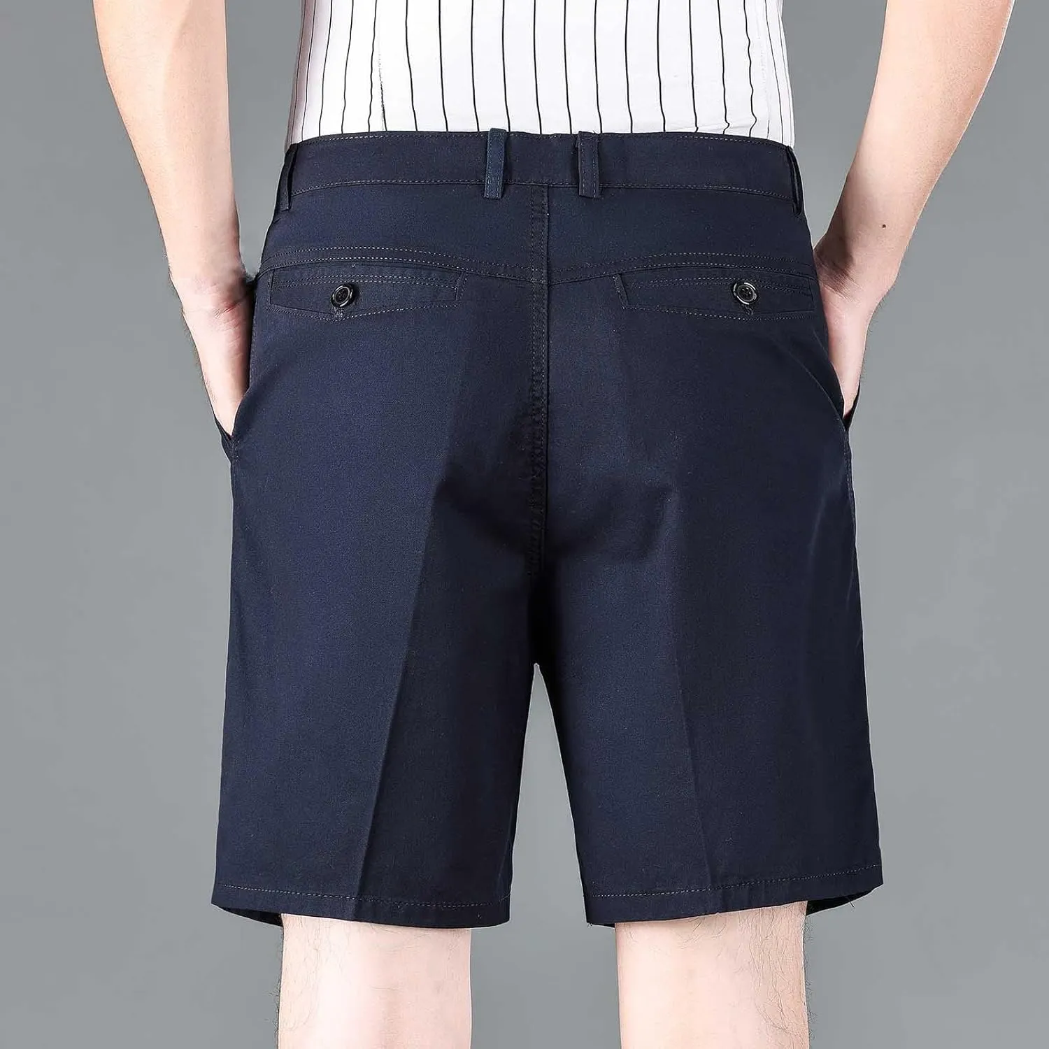 Golf Shorts for Men 2025 Summer Work Solid Basic Dress Shorts Casual Pleated Front Relaxed Short Pants with Pockets