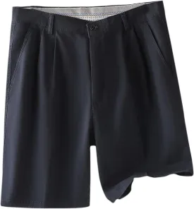 Golf Shorts for Men 2025 Summer Work Solid Basic Dress Shorts Casual Pleated Front Relaxed Short Pants with Pockets