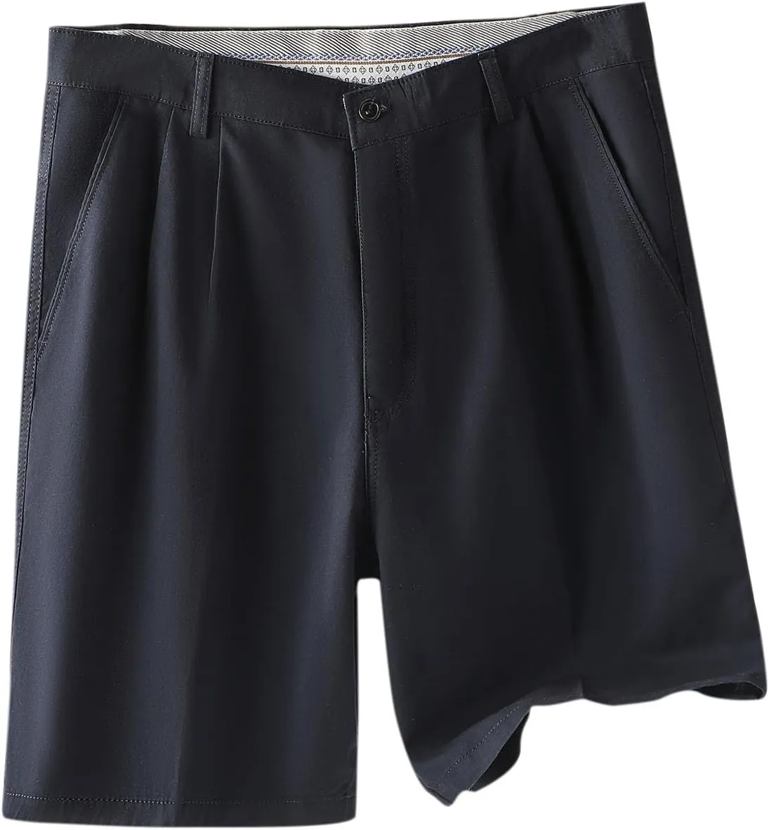 Golf Shorts for Men 2025 Summer Work Solid Basic Dress Shorts Casual Pleated Front Relaxed Short Pants with Pockets