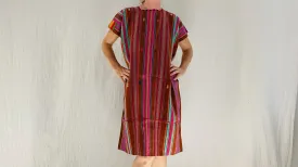 Hand Woven Pantelho Huipil Dress. Mexico.