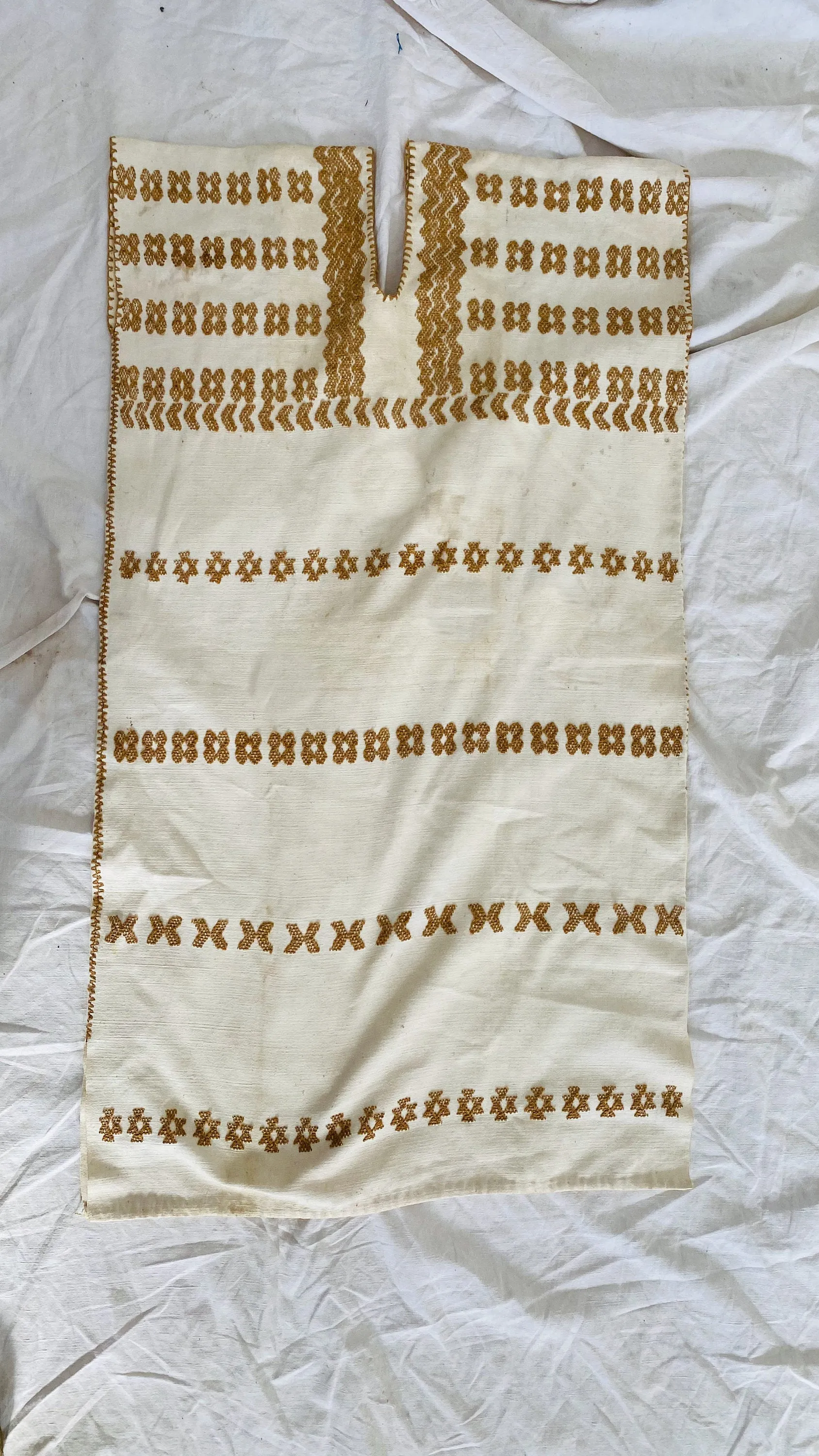 Hand Woven San Juan Colorado Huipil Dress. Oaxaca, Mexico. Rare