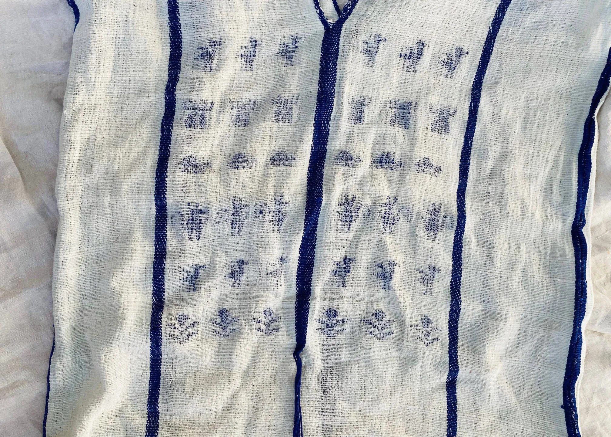 Hand Woven San Mateo Del Mar Huipil Blouse. Oaxaca, Mexico. Rare