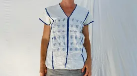Hand Woven San Mateo Del Mar Huipil Blouse. Oaxaca, Mexico. Rare