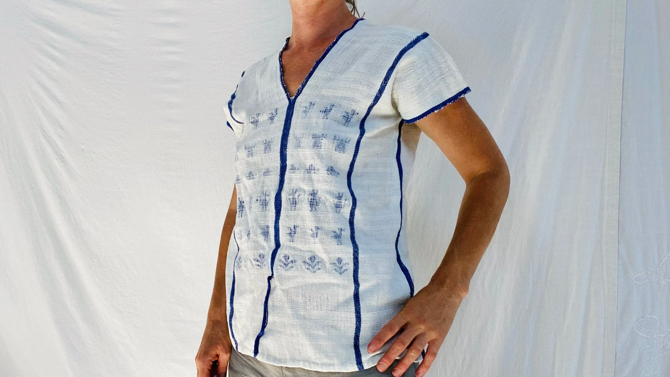Hand Woven San Mateo Del Mar Huipil Blouse. Oaxaca, Mexico. Rare