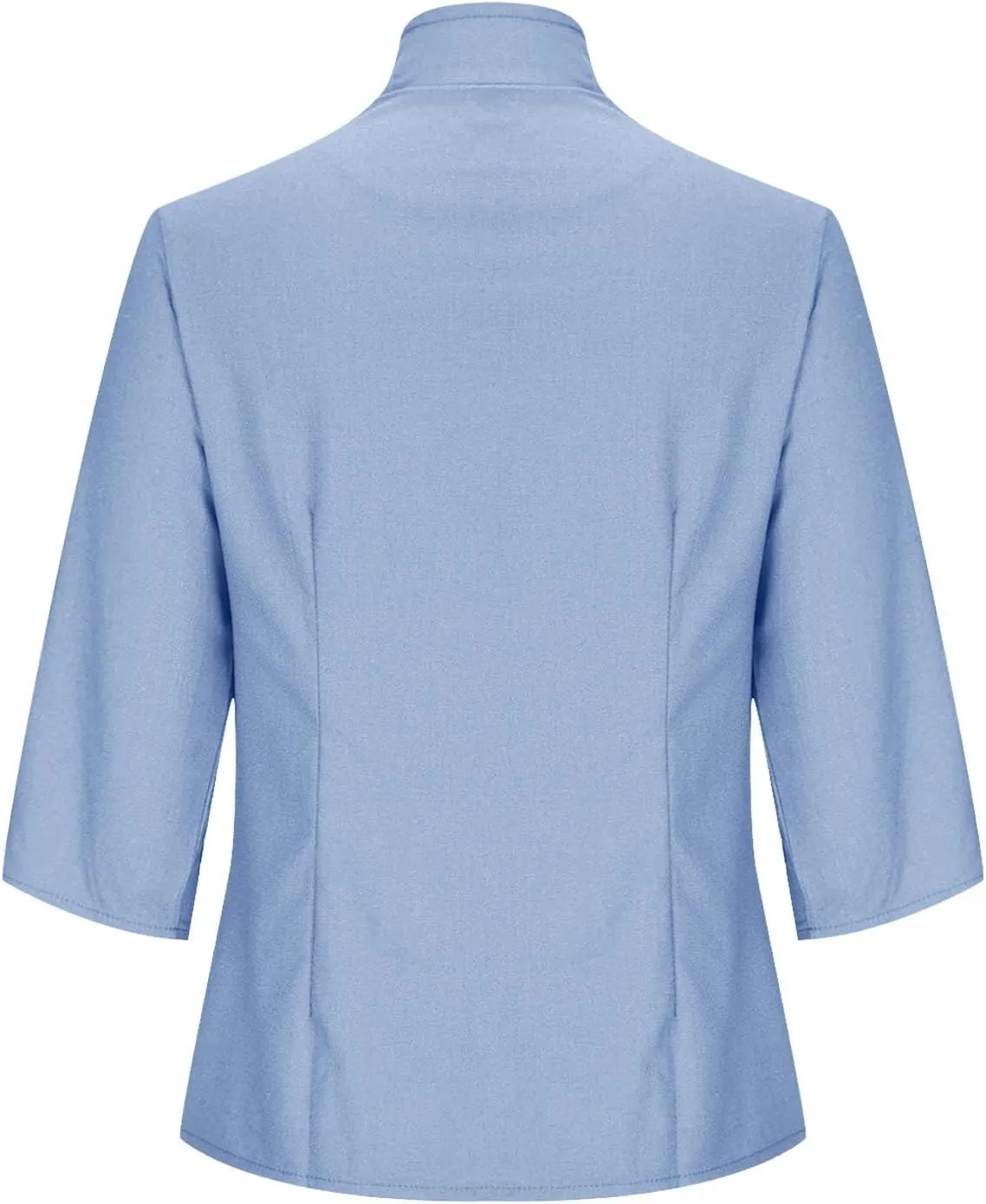 HGps8w Women's Linen Shirts Retro Mandarin Collar Chinese Frog Button 3/4 Sleeve Button Down Blouse Tops