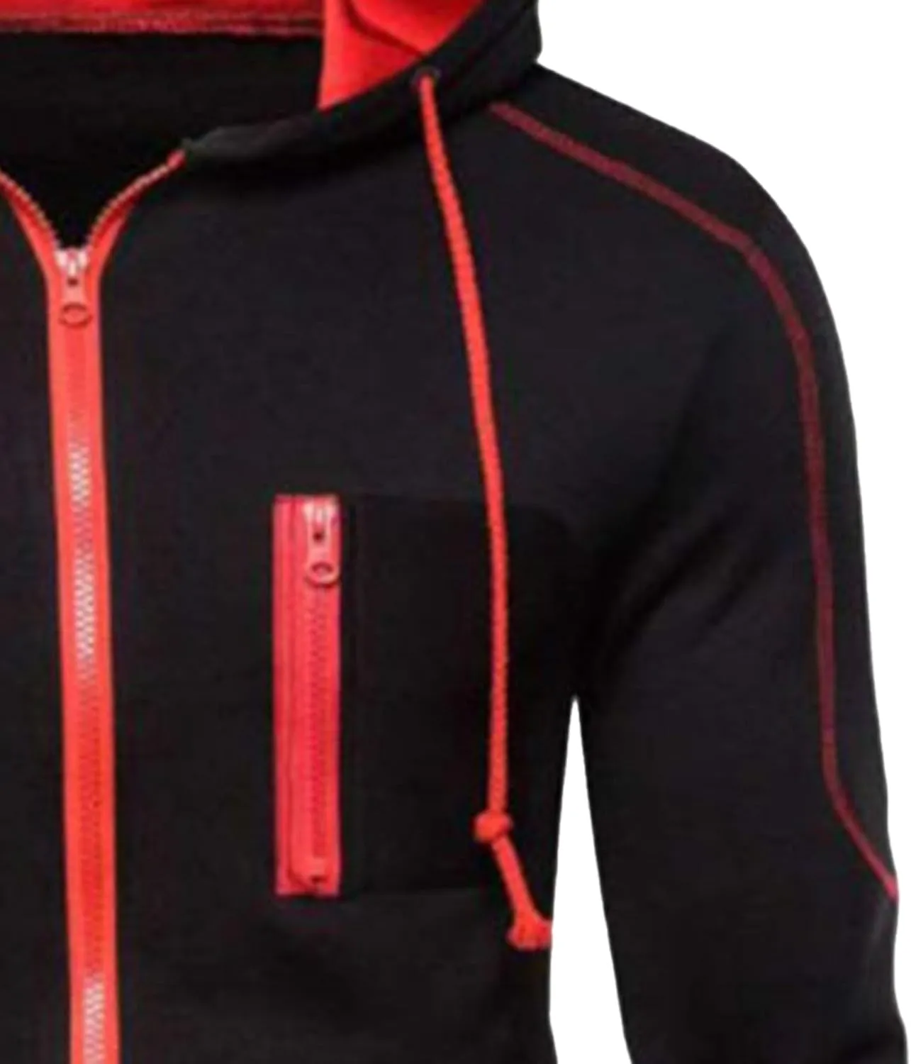 JEShifangjiusu Mens Full Zip Fleece Jackets Long Sleeve Contrast Hoodies Lightweight Sweatshirt Color Block Jacket Coats