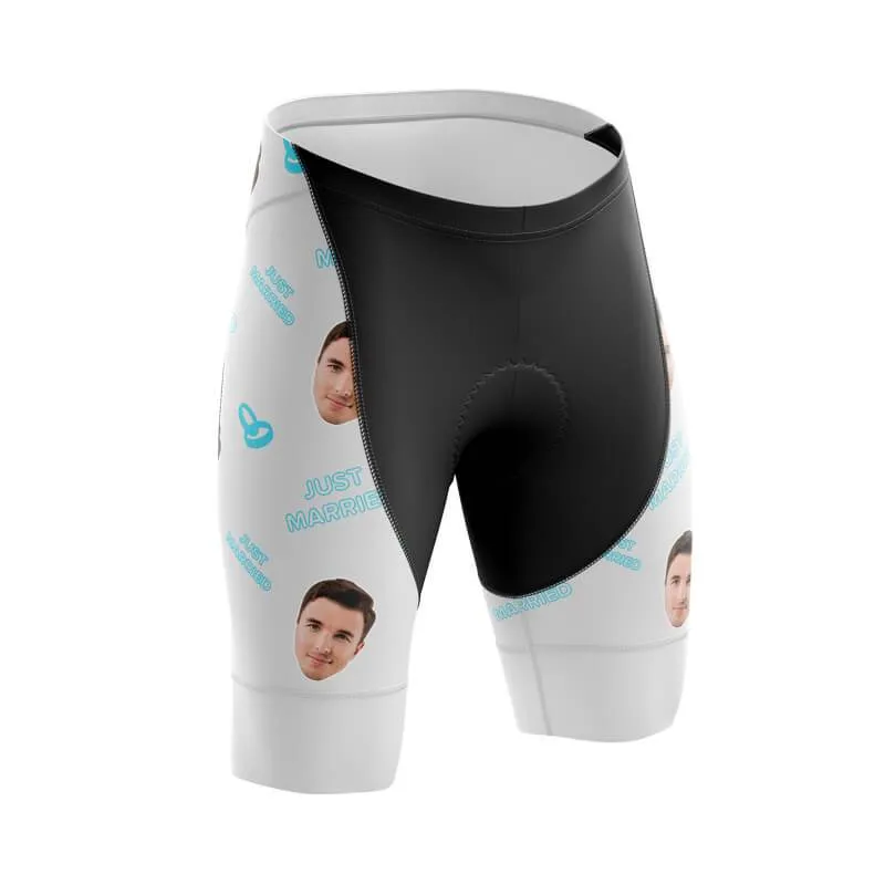 Just Married Custom Face Shorts (white)