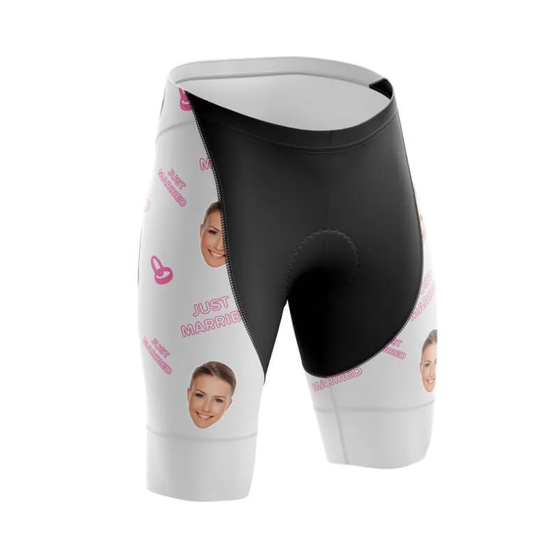Just Married Custom Face Shorts (white)