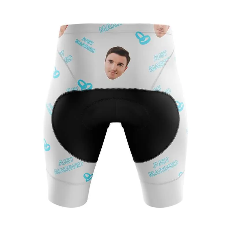 Just Married Custom Face Shorts (white)