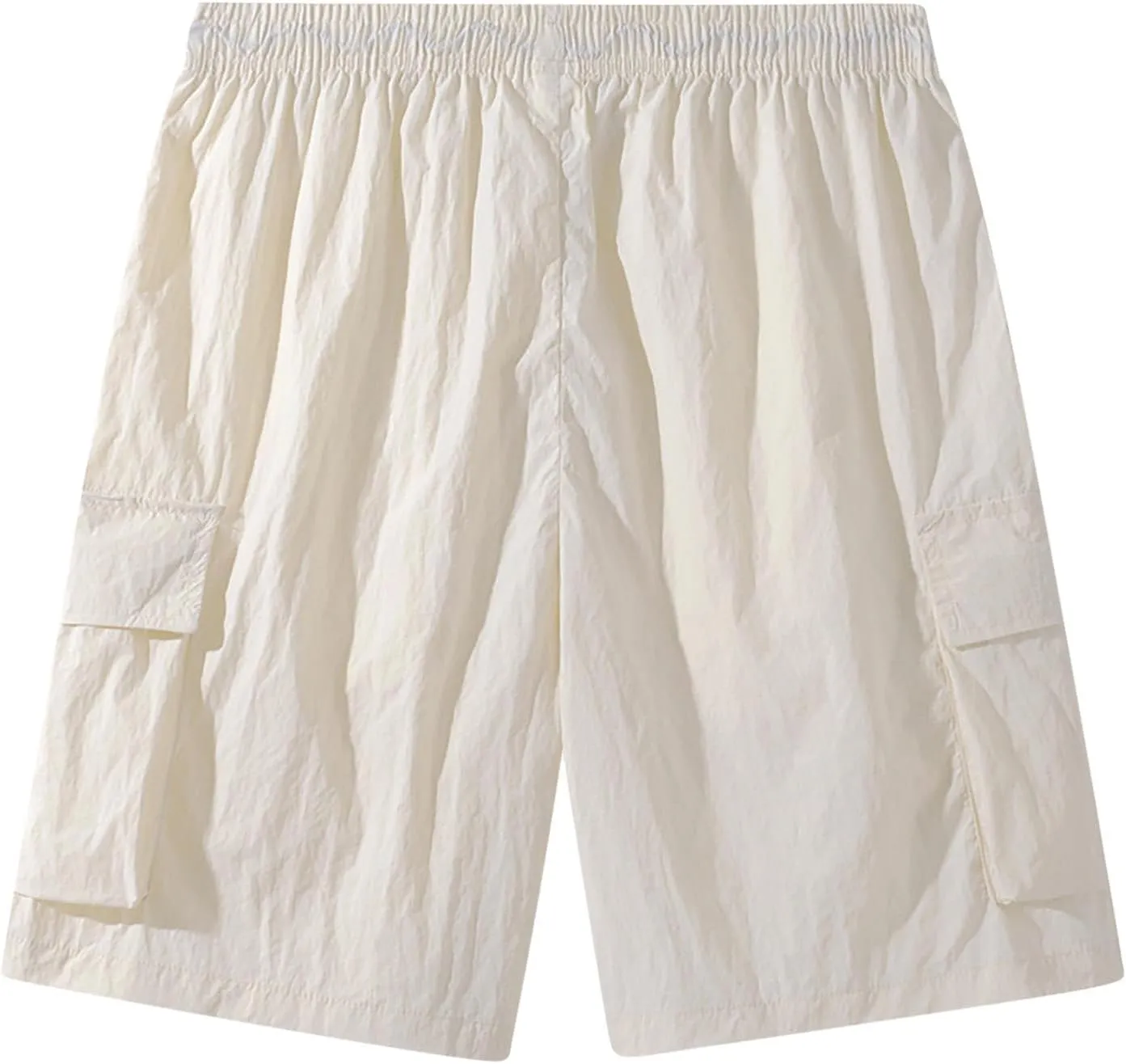 Men's Summer Wide Leg Cargo Shorts Streetwear Fashion Casual Quick-Dry Baggy Hip Hop Short Pants with Multi-Pockets