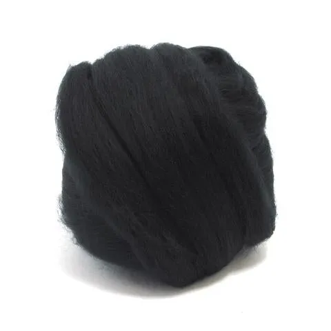 Raven Dyed Superfine Merino Tops