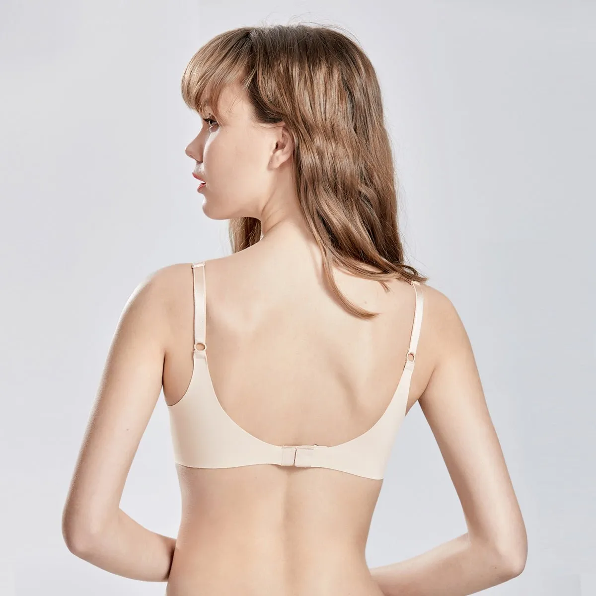 Sexy Light Pads Underwire Back Closure Nude Bra