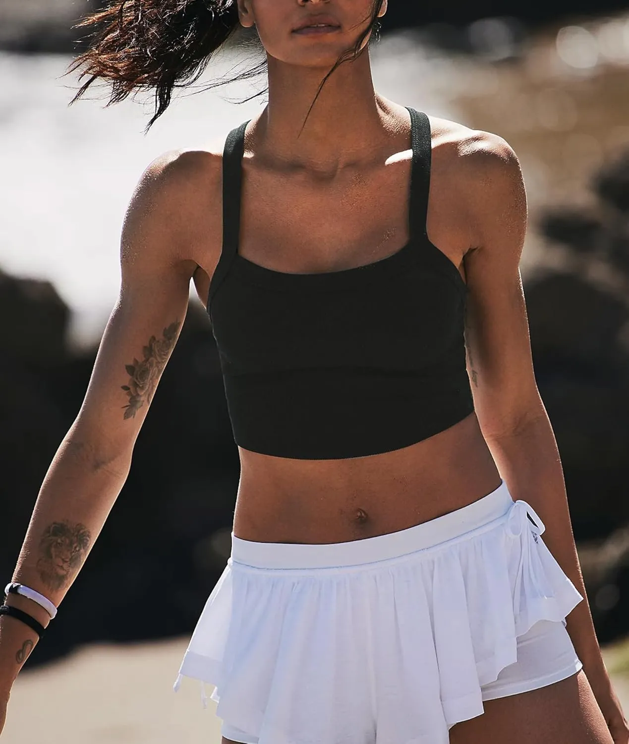Tank Tops for Women Scoop Neck Crop Tops Athletic Workout Tops Cute Seamless Cami Ribbed Tank Tops
