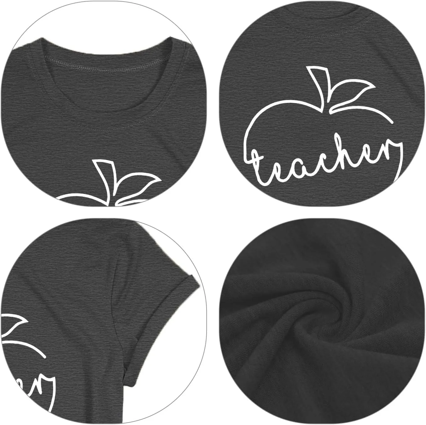 Teacher Shirts for Women Heart T-Shirt Women Teacher Appreciation Tee Teaching Support Tops