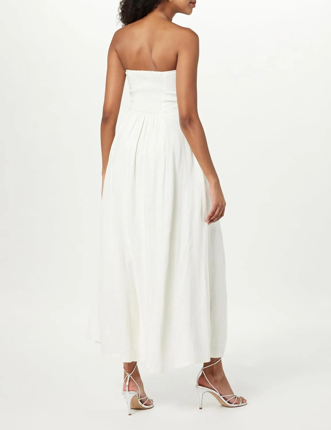 The Drop Women's Carlota Strapless Linen Maxi Dress