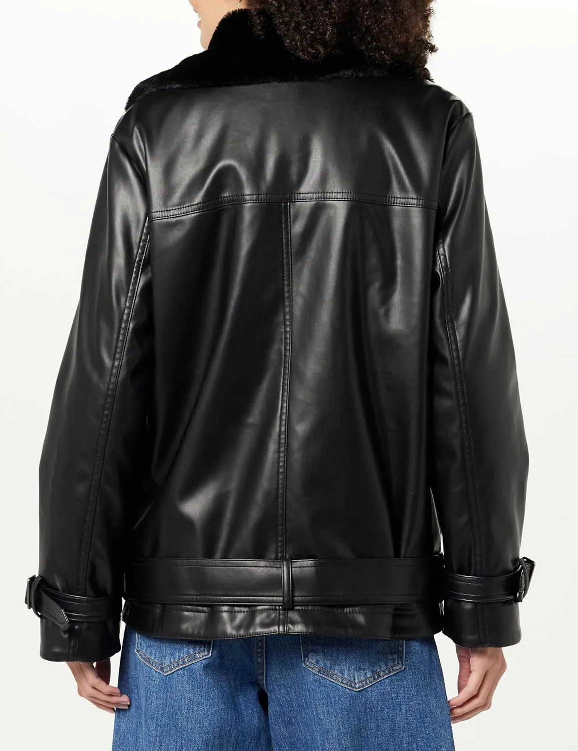 The Drop Women's Cavalla Vegan Leather Moto Jacket