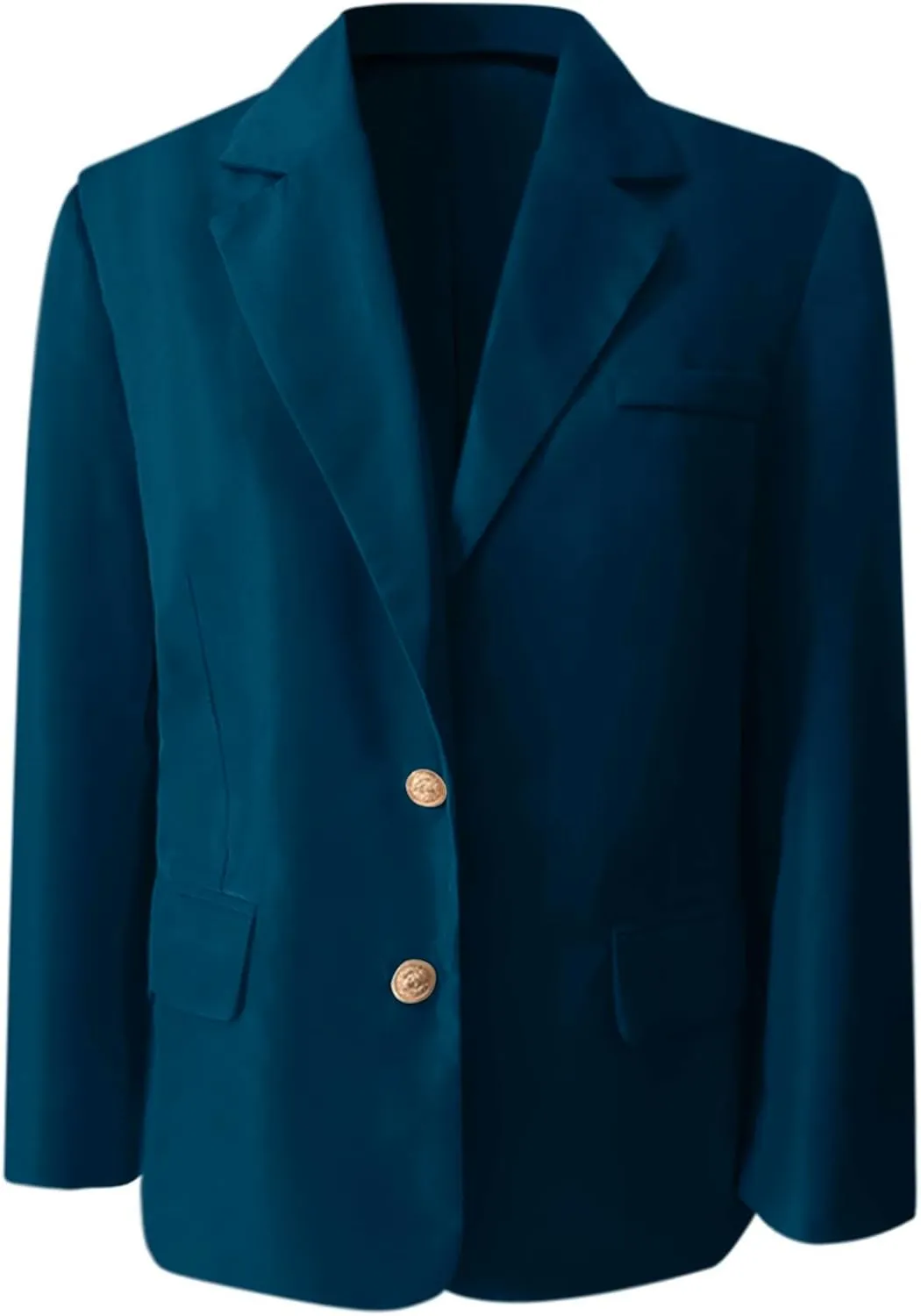 uhnmki Women's 2024 Fall Business Casual Blazers Long Saleeve Notch Lapel Trendy Work Blazers Jackets Outerwear