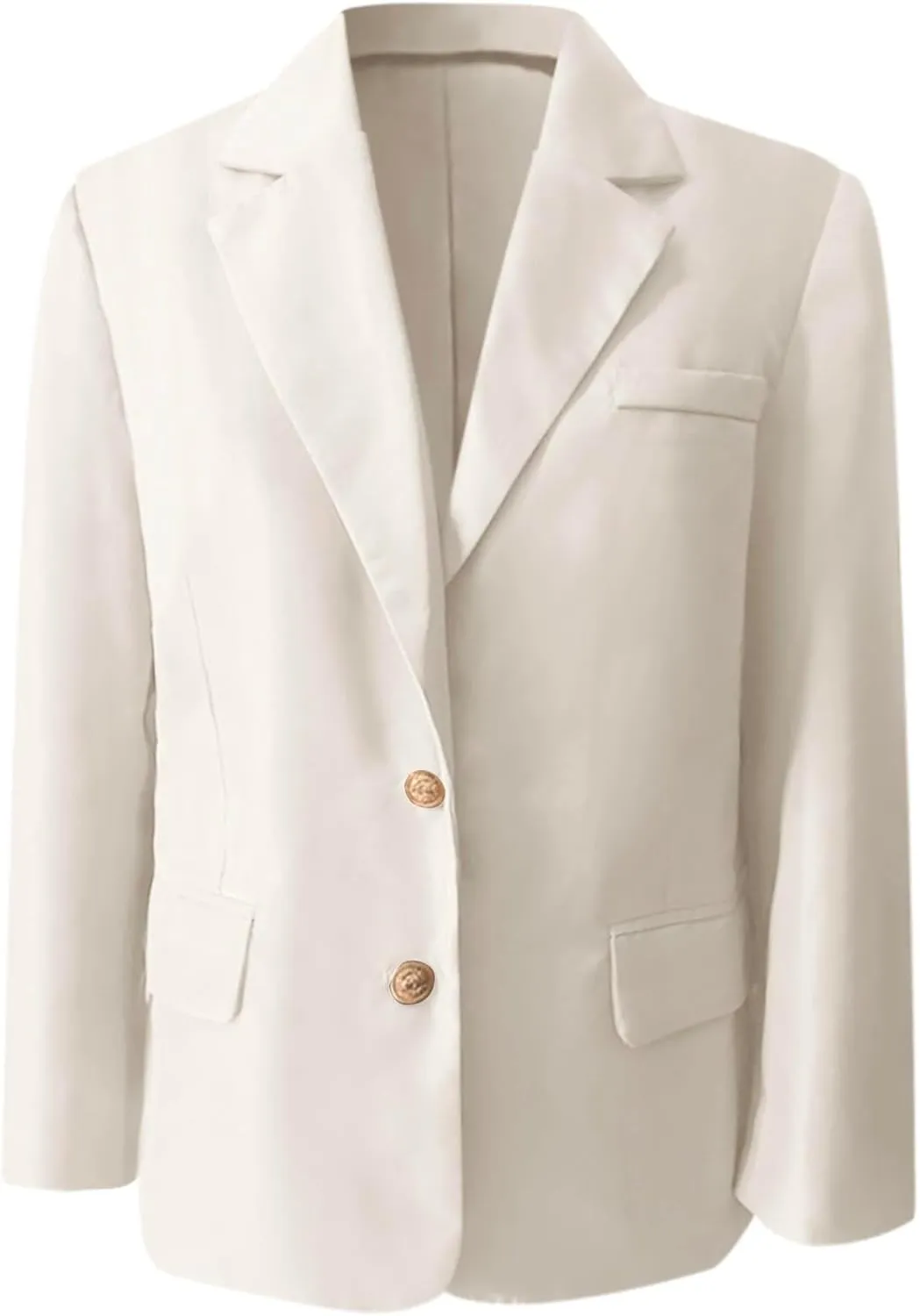 uhnmki Women's 2024 Fall Business Casual Blazers Long Saleeve Notch Lapel Trendy Work Blazers Jackets Outerwear