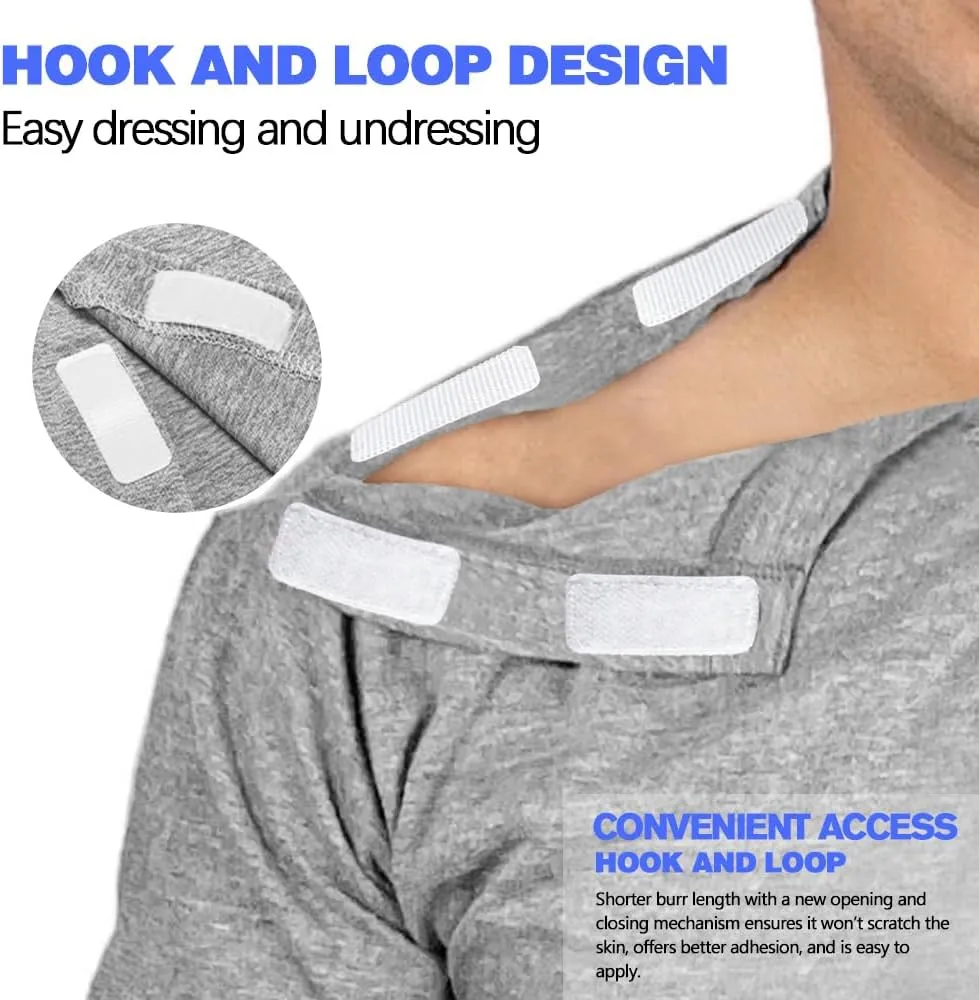 Unisex Post Shoulder Surgery Shirts for Women with All Access Stick On Fasteners Recovery Tear Away Chemo Clothing