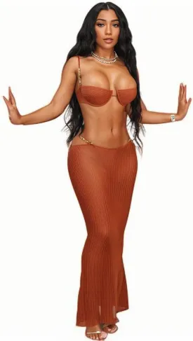 Women's Fashion Sexy Lace See-Through Slim Party Club Long Dresses